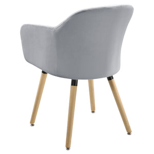 Chaise Dover Imitation Velours avec Accoudoirs  83 x 58 x 57 cm plusieurs couleurs [en.casa]