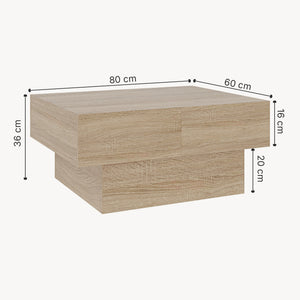 Table basse extensible Lens 80 x 60 x 36 cm [en.casa] 