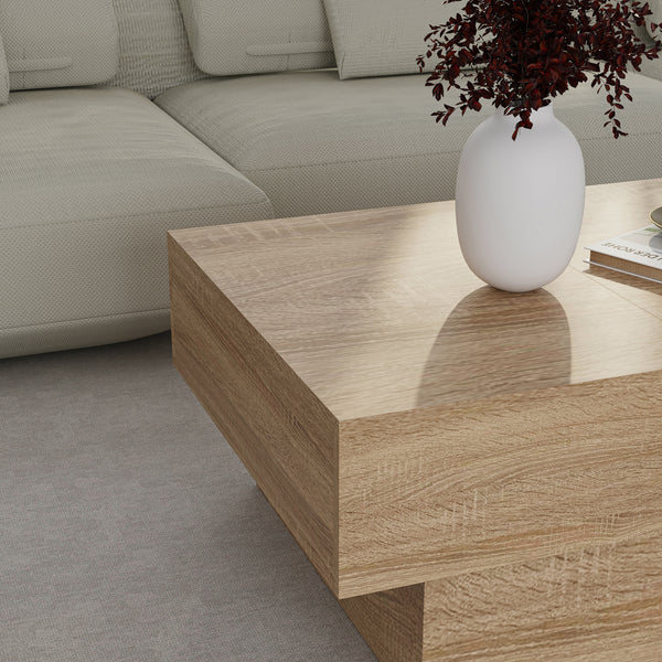 Table basse extensible Lens 80 x 60 x 36 cm [en.casa] 