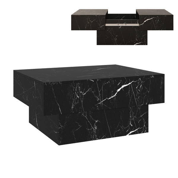 Table basse extensible Lens 80 x 60 x 36 cm [en.casa] 