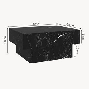 Table basse extensible Lens 80 x 60 x 36 cm [en.casa] 