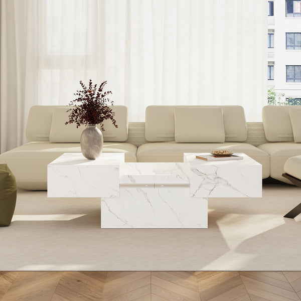 Table basse extensible Lens 80 x 60 x 36 cm [en.casa] 