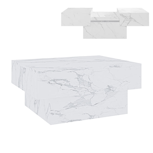 Table basse extensible Lens 80 x 60 x 36 cm [en.casa] 