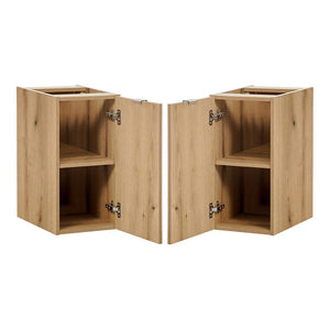 Armoire basse Newport effet chêne [en.casa]