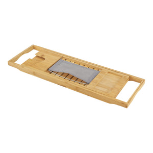 Plateau de baignoire Orivesi en bambou extensible 70 - 105,5 cm [en.casa]