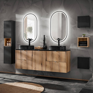Étagère murale de salle de bain Newport 27 x 25 x 21 cm [en.casa]