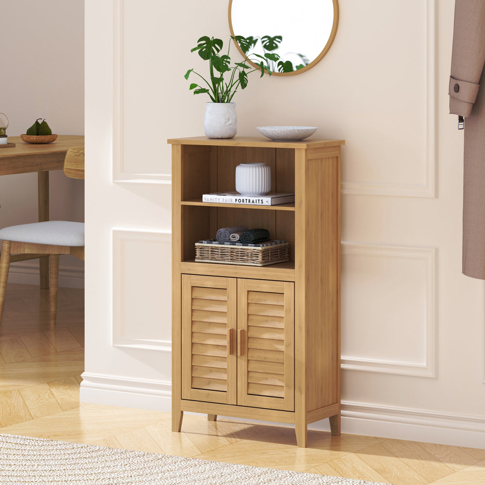 Meuble d’appoint Rirg bambou 92 x 50 x 25 cm naturel [en.casa]