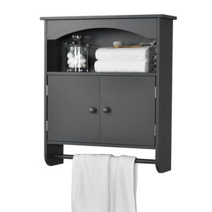 Armoire de salle de bain Graz 61x53x15 cm avec porte-serviettes différentes couleurs MDF en.casa