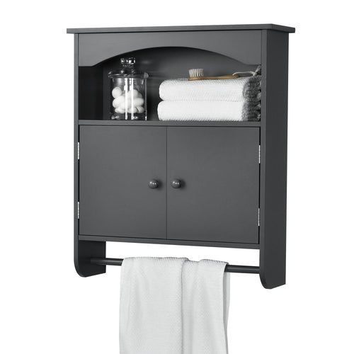 Armoire de salle de bain Graz 61x53x15 cm avec porte-serviettes différentes couleurs MDF en.casa