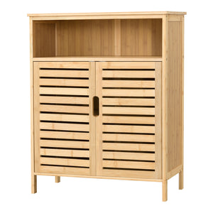 Armoire de salle de bain en bambou Eslöv 81x65,5x31 cm [en.casa] - premiumXL