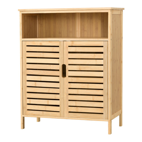 Armoire de salle de bain en bambou Eslöv 81x65,5x31 cm [en.casa] - premiumXL