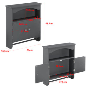 Armoire de salle de bain Graz 61x53x15 cm avec porte-serviettes différentes couleurs MDF en.casa