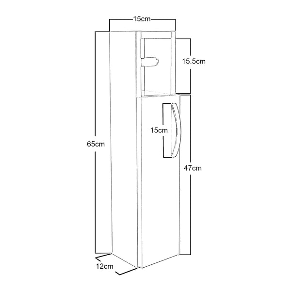 Armoire de salle de bain Årjäng avec distributeur de papier toilette panneau de particules 65 x 15 x 12 cm [en.casa]