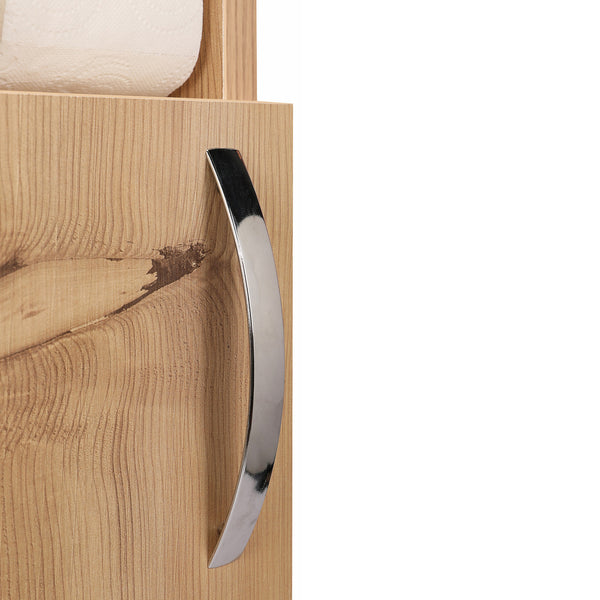 Armoire de salle de bain Årjäng avec distributeur de papier toilette panneau de particules 65 x 15 x 12 cm [en.casa]