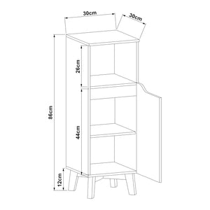 Armoire de salle de bain Overath Gris [en.casa]