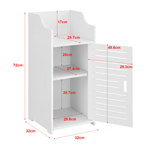 Meuble de Rangement Svanvik pour Salle de Bain à Porte 72 x 32 x 32 cm [en.casa]