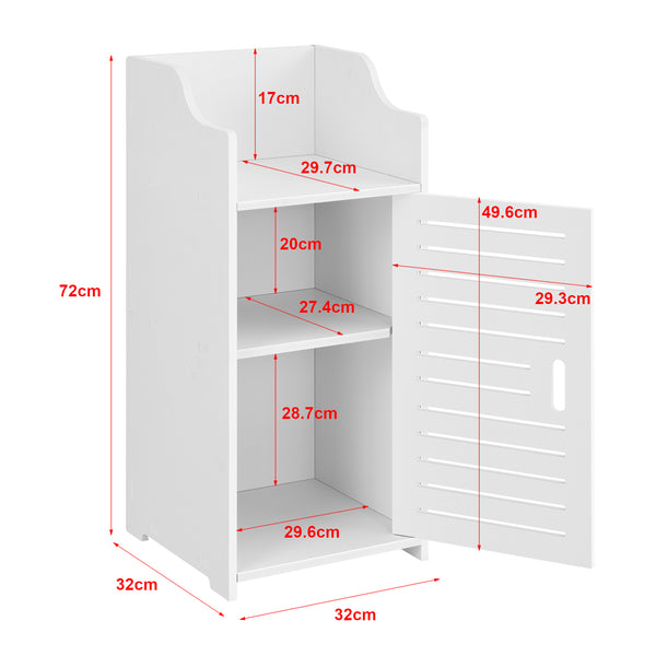 Meuble de Rangement Svanvik pour Salle de Bain à Porte 72 x 32 x 32 cm [en.casa]