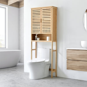 Armoire de toilette Geta 170 x 66 x 23 cm bambou [en.casa] - premiumXL