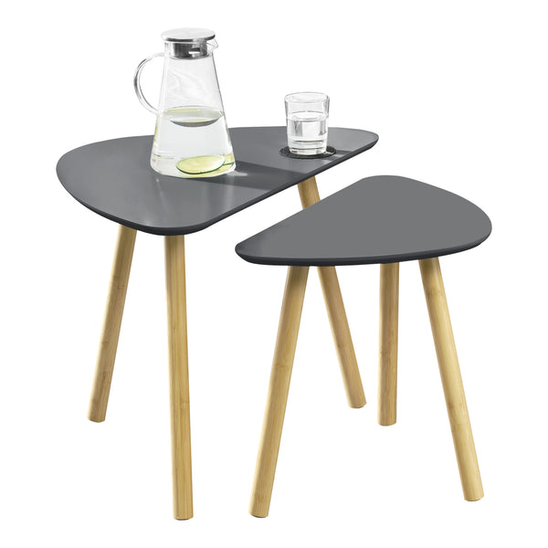 Ensemble de tables basses Levanger en différentes couleurs en.casa