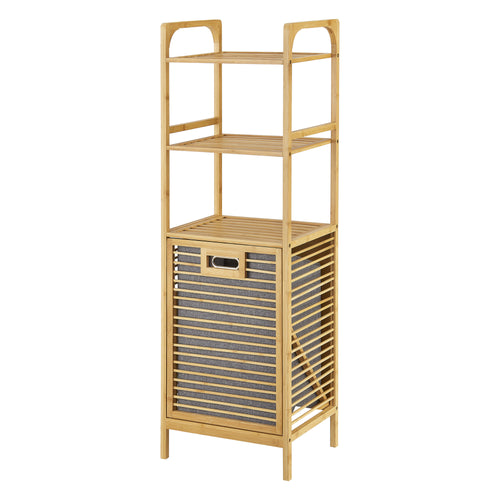 Étagère à linge en bambou Tidaholm 118x39,5x30,5cm [en.casa] - premiumXL