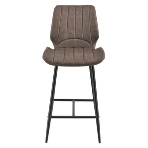 [en.casa] Set de 6 Tabourets de Bar Lot de Tabourets de Cuisine Textile Cuir Suédé Imité Métal 102,5 cm x 46,5 cm x 51 cm