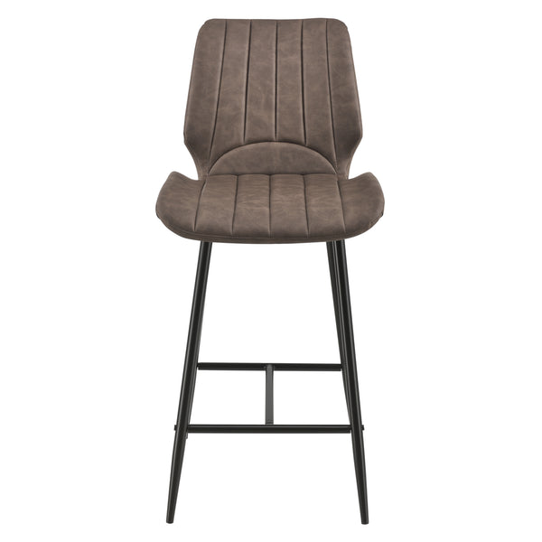 [en.casa] Set de 6 Tabourets de Bar Lot de Tabourets de Cuisine Textile Cuir Suédé Imité Métal 102,5 cm x 46,5 cm x 51 cm