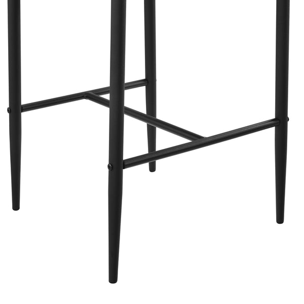 Lot de 2 Tabourets de Bar Chaises Rembourrées PU Similicuir avec Pieds en Acier et Hauteur d'Assise 66 cm [en.casa]