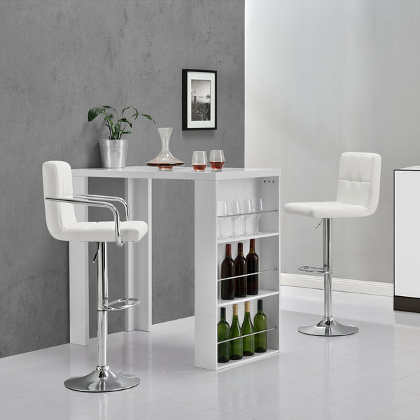 Table de Bar Bonn 3 Étagères 117 x 57 x 107 cm Plusieurs couleurs [en.casa]