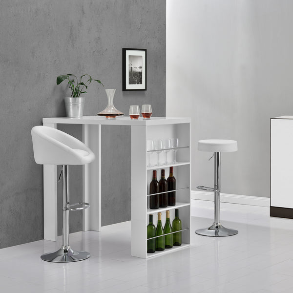 Table de Bar Bonn 3 Étagères 117 x 57 x 107 cm Plusieurs couleurs [en.casa]