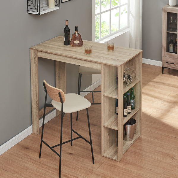 Table de Bar Danderyd 3 Étagères 120x60x106 cm Plusieurs couleurs [en.casa]