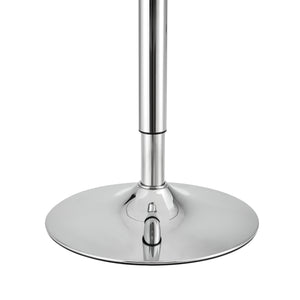 Table de bar Aberdeen Rond 60cm Ø 68-88 cm Haut Métal Chrome Noir/Blanc en.casa