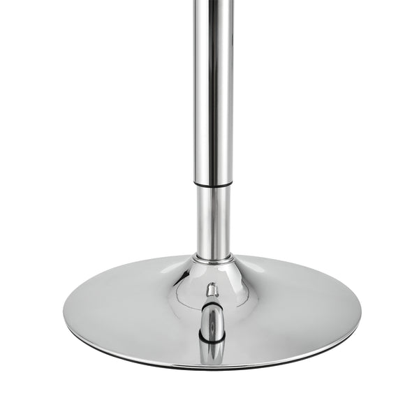 Table de bar Aberdeen Rond 60cm Ø 68-88 cm Haut Métal Chrome Noir/Blanc en.casa