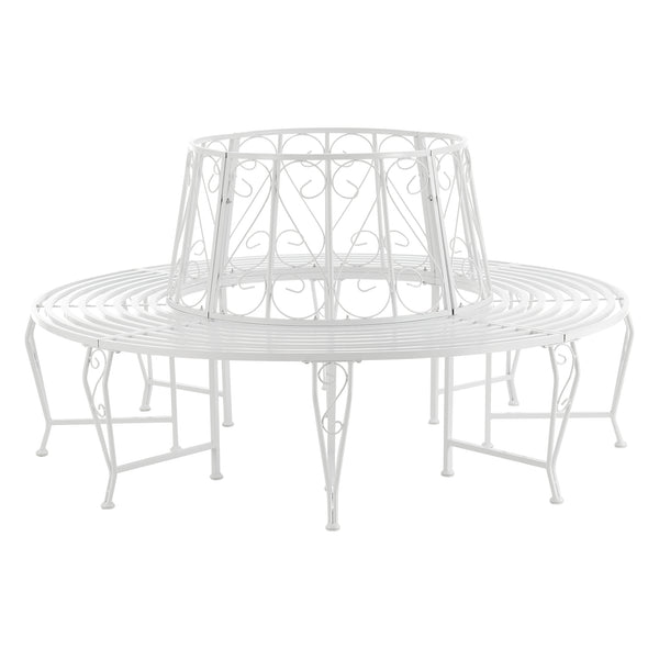 Banc de Jardin Sorrent Rond pour Arbre 160 x 84 cm Acier couleurs différentes [en.casa]