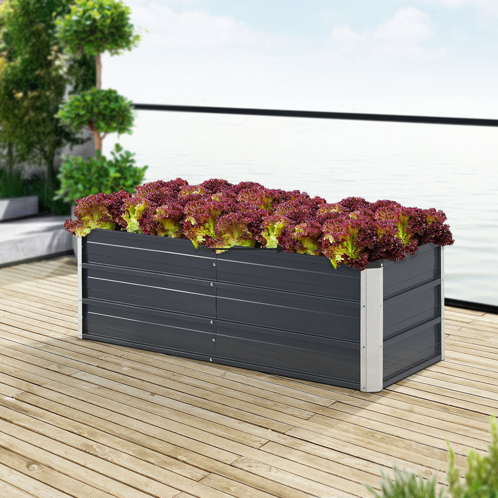 Bac à plantes Nijmegen avec entretoise centrale en acier, différentes tailles [en.casa] - premiumXL