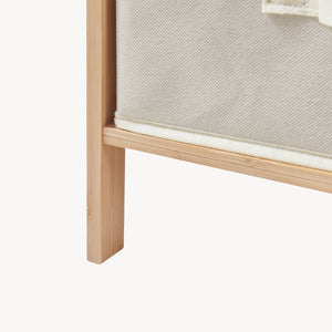 Commode Maldon avec tiroirs en tissu Naturel/Beige [en.casa]