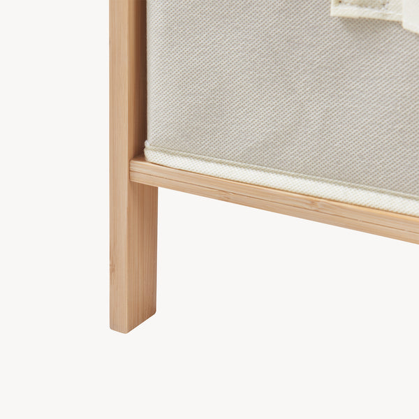 Commode Maldon avec tiroirs en tissu Naturel/Beige [en.casa]