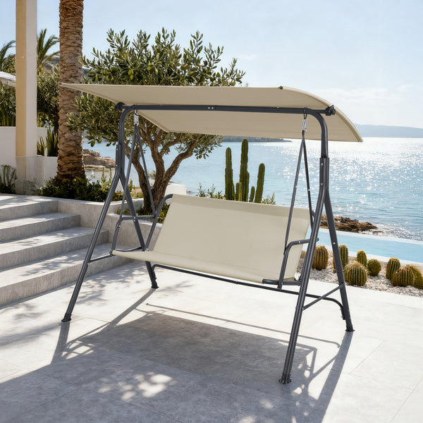 Balancelle Hollywood Satten 3 places [en.casa]