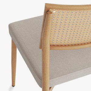 Lot de chaises de salle à manger Jördfjok effet rotin / beige [en.casa]