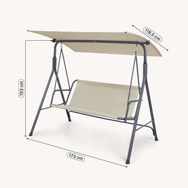 Balancelle Hollywood Satten 3 places [en.casa]