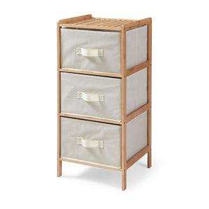 Commode Maldon avec tiroirs en tissu Naturel/Beige [en.casa]