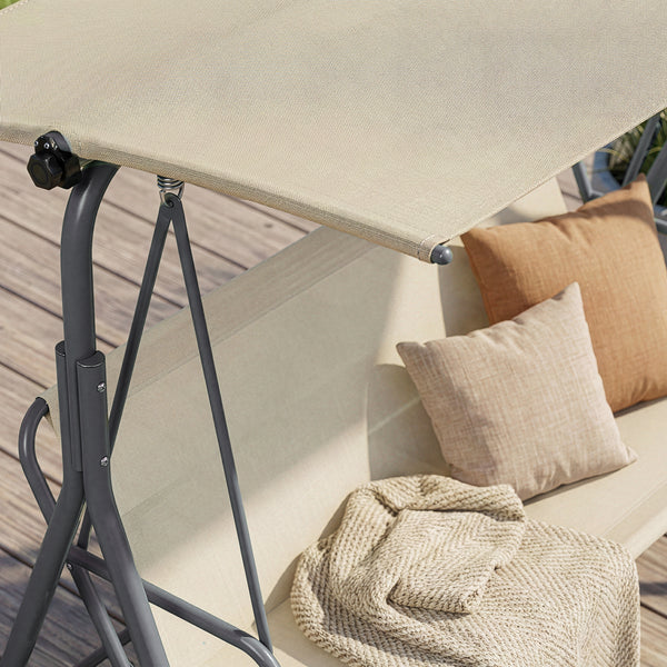 Balancelle Hollywood Satten 3 places [en.casa]