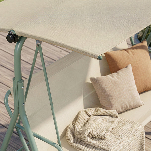 Balancelle Satten pour 3 personnes 173 x 119 x 153 cm [en.casa] 
