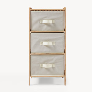 Commode Maldon avec tiroirs en tissu Naturel/Beige [en.casa]