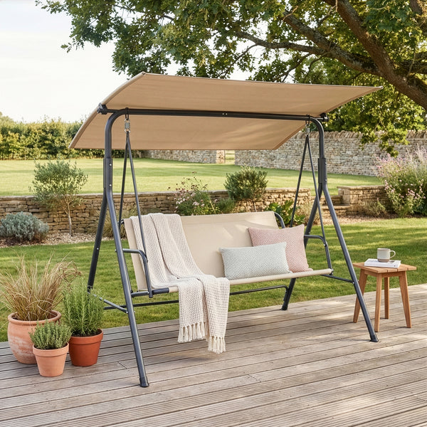 Balancelle Hollywood Satten 3 places [en.casa]