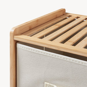 Commode Maldon avec tiroirs en tissu Naturel/Beige [en.casa]