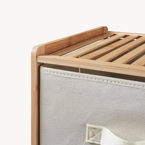 Commode Maldon avec tiroirs en tissu Naturel/Beige [en.casa]