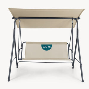 Balancelle Hollywood Satten 3 places [en.casa]