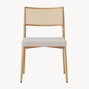 Lot de chaises de salle à manger Jördfjok effet rotin / beige [en.casa]