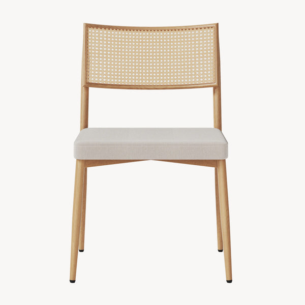 Lot de chaises de salle à manger Jördfjok effet rotin / beige [en.casa]