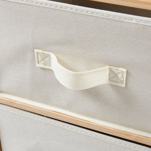 Commode Maldon avec tiroirs en tissu Naturel/Beige [en.casa]